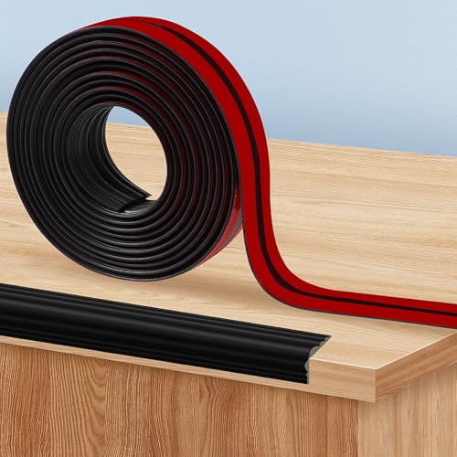 TECDW 400cm-4cm Extra Breiter Weicher Kantenschutz Schwarz,Winkelprofil Selbstklebend,Tischkantenschutz,Tisch und Möbel Kantenschutz,für Möbel Baby von TECDW