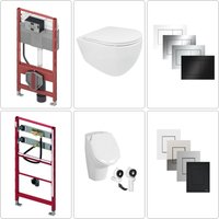 Bb infinity Wand wc spülrandlos mit SoftClose WC-Sitz, Urinal & tece Vorwandgestell + Betätigungsplatte, schwarz matt Bb infinity Wand wc spülrandlos mit SoftClose WC-Sitz, Urinal & tece Vorwandgestell + Betätigungsplatte, schwarz matt von TECE GMBH