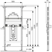 Tece Gmbh - TECEprofil Waschtischmodul mit Unterputz-Geruchsverschluss, Bauhöhe 1120mm, 9310004 - 9310004 von TECE GMBH