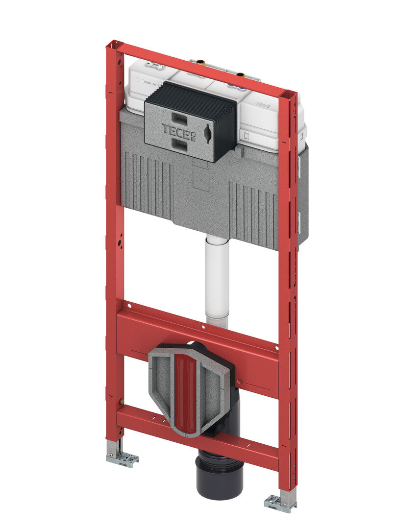 TECEprofil WC-Modul, mit Uni-Spülkästen, integrierte Hygienespülfunktion, Warm- und Kaltwasser, Bauhöhe 1120mm, 9300388 von TECE GmbH