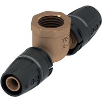 Tece - logo-Push T-Stück Innengewinde Dimension 16mm x Rp 1/2' x 16mm, Rotguss/Siliziumbronze von TECE