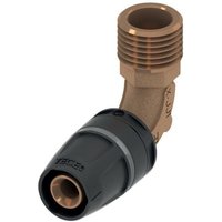Tece - logo-Push Winkelübergangsnippel Dimension 20mm x r 1/2', Rotguss/Siliziumbronze von TECE