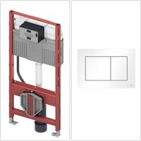 Tece - profil wc Vorwandelement mit Uni-Spülkasten & Betätigungsplatte, weiß von TECE