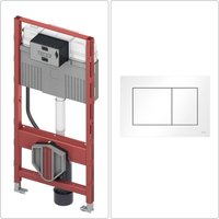 Profil wc Vorwandelement mit Uni-Spülkasten & Betätigungsplatte, weiß - Tece von TECE