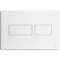 Tece - solid WC-Betätigungsplatte weiß glänzend für Zweimengentechnik 9240432 von TECE