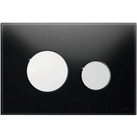 Tece - loop - WC-Betätigungsplatte, Glas schwarz/Chrom glänzend 9240656 von TECE