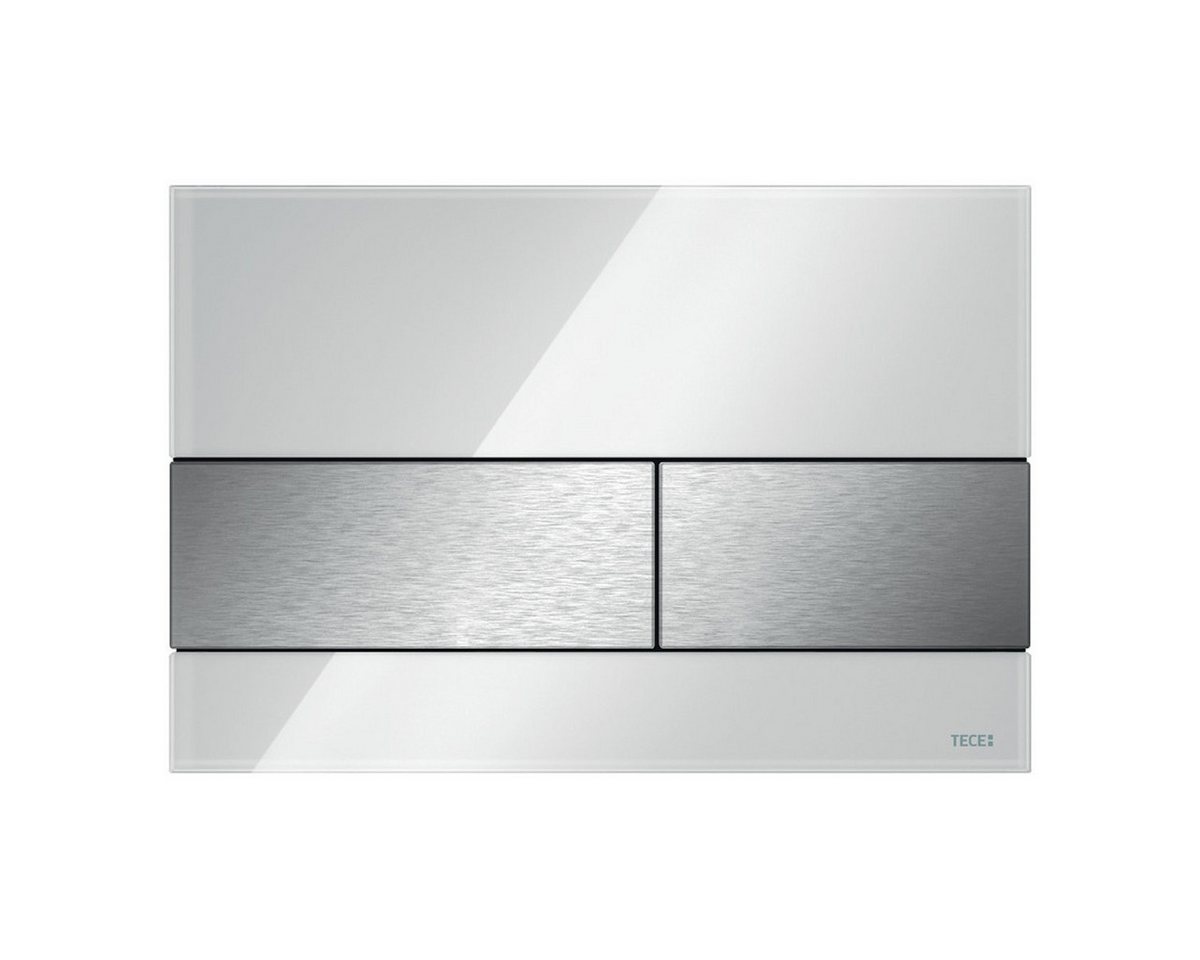 TECE Betätigungsplatten square WC-Betätigungsplatte für Zweimengentechnik, weiß/edelstahl von TECE