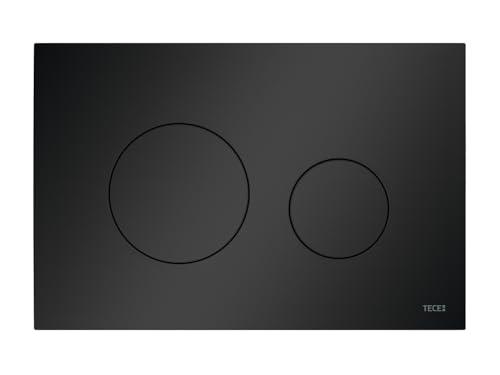 TECE WC-Betätigungsplatte TECEloop, Kunststoff, für Zweimengentechnik, 92409, Farbe: Schwarz Matt von TECE