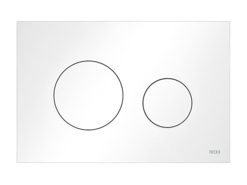 TECE WC-Betätigungsplatte TECEloop, Kunststoff, für Zweimengentechnik, 92409, Farbe: Weiß Matt von TECE