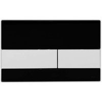Tece WC-Betätigungsplatte TECEsquare Glas schwarz, für Zweimengentechnik, Farbe: Tasten Chrom glänzend - 9240807 von TECE GMBH
