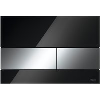 Tece WC-Betätigungsplatte TECEsquare Glas für Zweimengentechnik, Glas schwarz, Tasten Chrom 9240807 von TECE GMBH