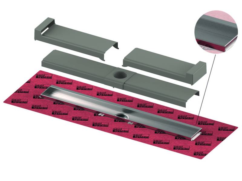 TECEdrainline-evo Duschrinne, mit Wandfliesenauflage, gerader Edelstahl-Rinnenkörper, 601003 von TECE