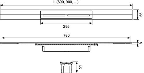 TECEdrainprofile Duschprofil, 1200 mm, Edelstahl gebürstet 671200 von TECE