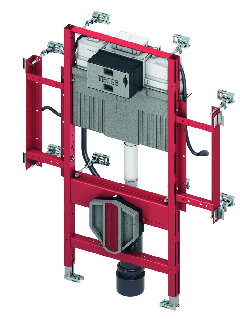 TECEprofil WC-Gerontomodul, mit Uni-Spülkasten, Keramikbefestigung für 48cm, Bauhöhe 1120mm, 9300309 von TECE