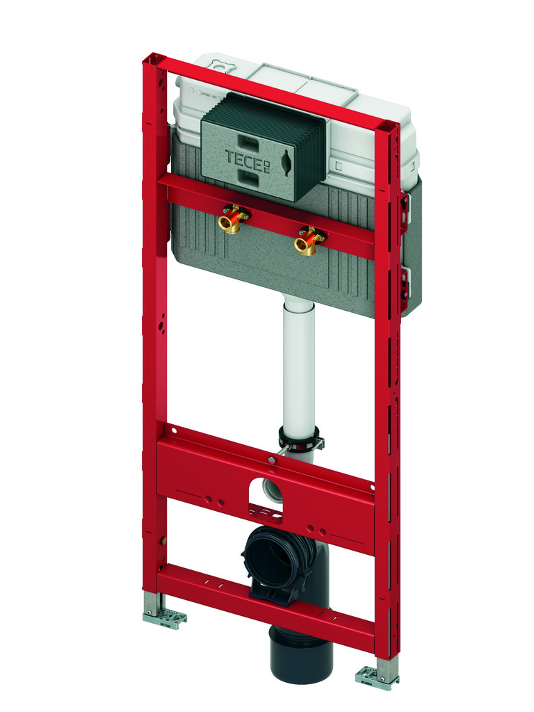 TECEprofil WC-Modul mit Uni-Spülkasten für Geberit Publica Ausgussbecken, Bauhöhe 1340mm, 9300366 von TECE