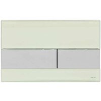 Tece - WC-Betätigungsplatte square Glas für Zweimengentechnik, Glas mintgrün, Tasten Chrom 9240805 von TECE