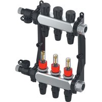 Tece - floor Edelstahl-Heizkreisverteiler 2, Typ Logo slq, mit Durchflussanzeige, 1' Innengewinde flachdichtend Tece - floor Edelstahl-Heizkreisverteiler 2, Typ Logo slq, mit Durchflussanzeige, 1' Innengewinde flachdichtend von TECE