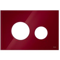 Tece loop Blende für WC-Betätigungsplatte, Glas Rubinrot glänzend Tece loop Blende für WC-Betätigungsplatte, Glas Rubinrot glänzend von TECE