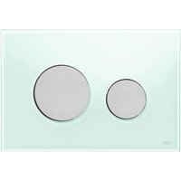 Loop WC-Betätigungsplatte Glas grün, Tasten Chrom matt, 9240652 - Tece von TECE