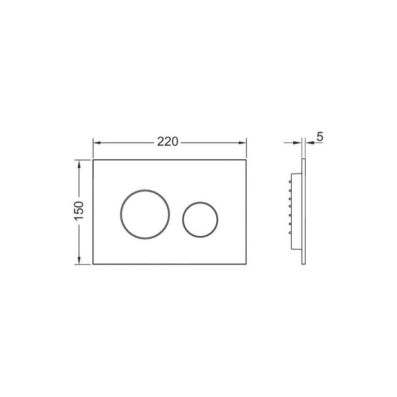 Tece loop WC-Betätigungsplatte Kunststoff Zweimengentechnik, Weiß glänzend 9240920 von TECE