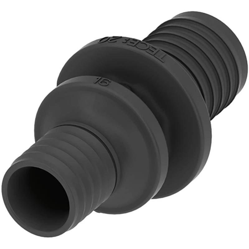 Teceflex Kupplung Reduziert Dim. 25 mm x 16 mm PPSU Dunkelgrau von TECE