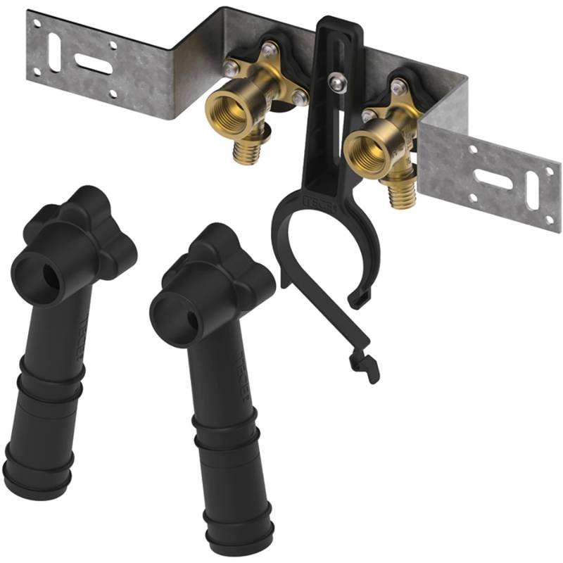 Teceflex Montageeinheit mit Wandscheiben Stichmit 80 mm Siliziumbronze von TECE