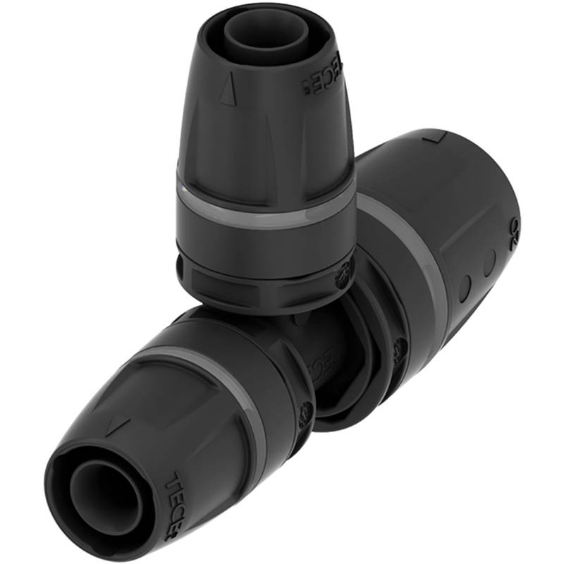 Tecelogo-Push T-Stück Reduziert Dim. 20 mm x 16 mm x 20 mm PPSU Dunkelgrau von TECE