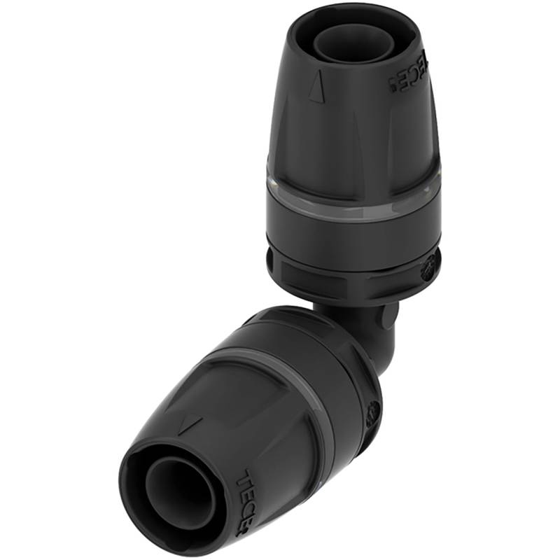 Tecelogo-Push Winkelkupplung 90° Dim. 25 mm x 25 mm PPSU Dunkelgrau von TECE