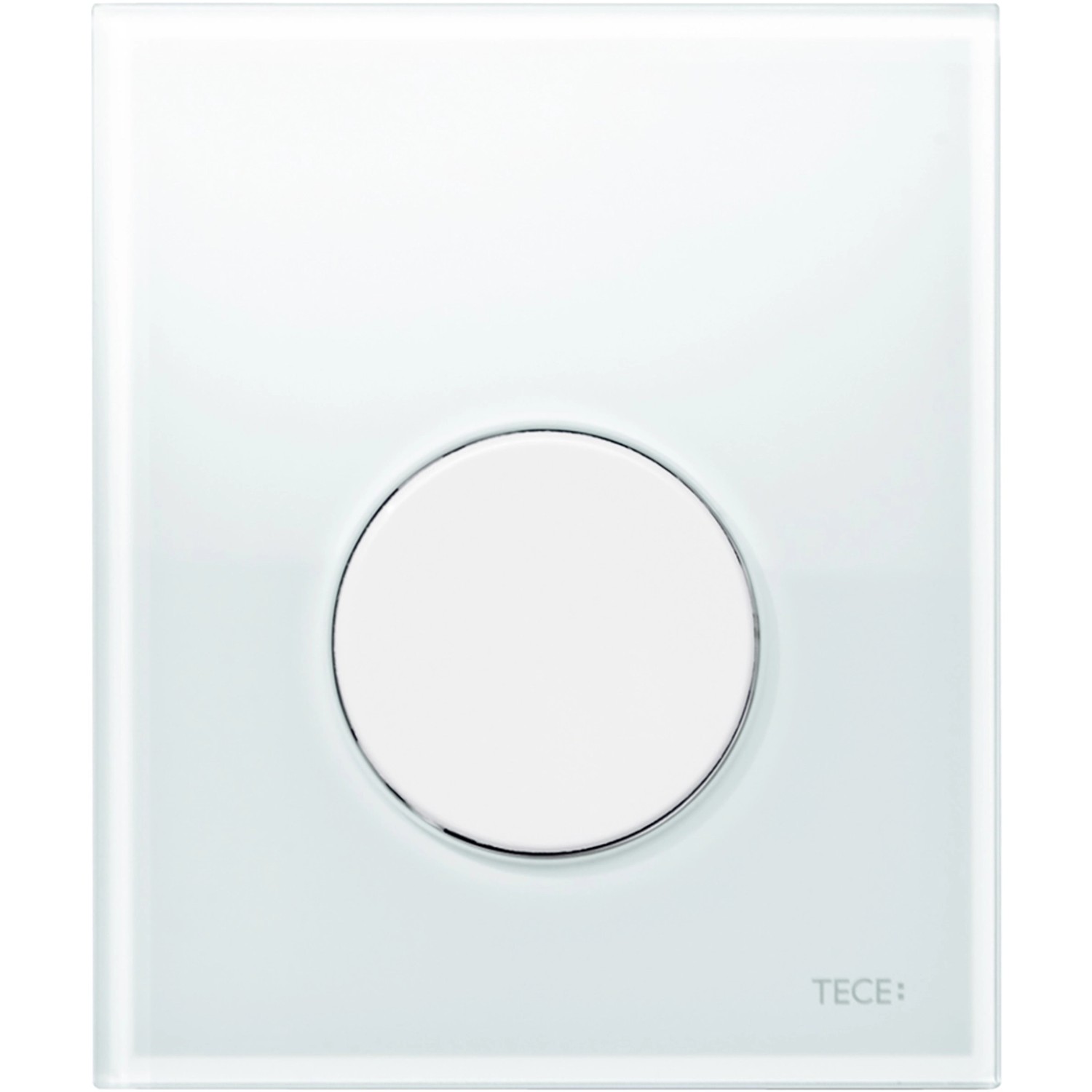 Teceloop Urinal-Betätigungsplatte mit Kart. Glas Weiß Taste Weiß von TECE