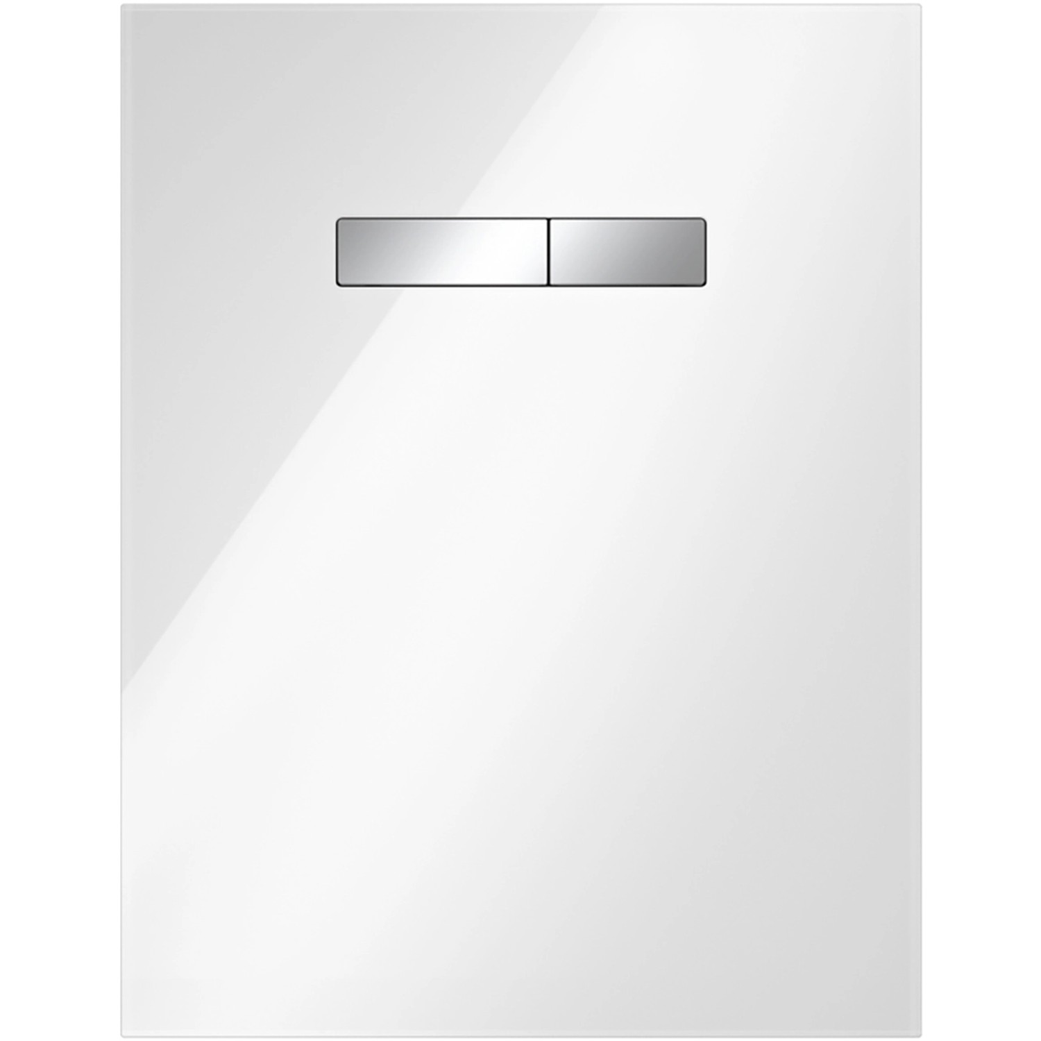 Tecelux Betätigungsglasplatte Manuell Glas-Weiß Tasten-Chrom Glänzend von TECE