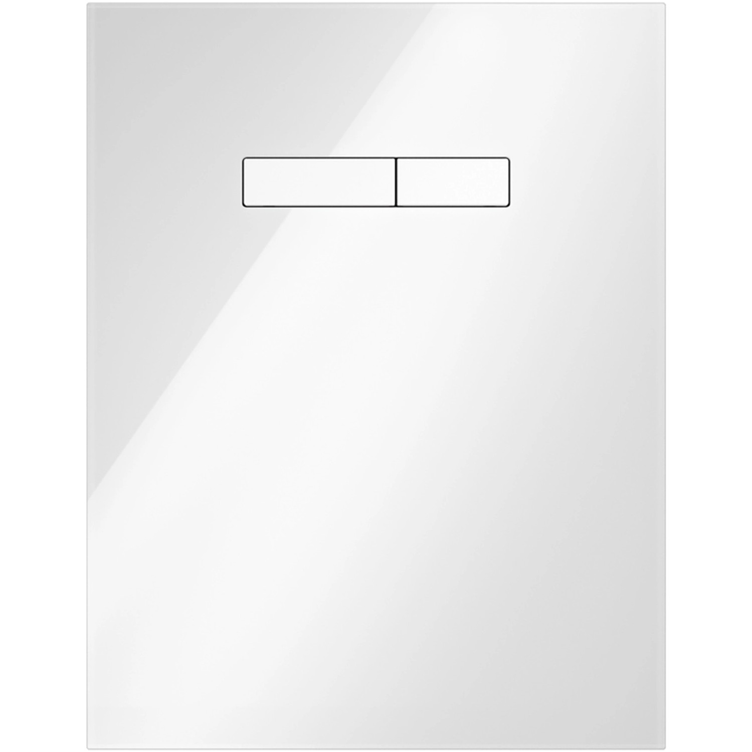 Tecelux Betätigungsglasplatte Manuell Glas-Weiß Tasten-Weiß von TECE