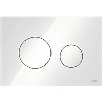 Tece - loop - WC-Betätigungsplatte, Glas weiß/weiß 9240650 von TECE