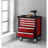 Werkstattwagen ca.77x47x90 cm, Rot, 6 Schubladen von Tech-Craft