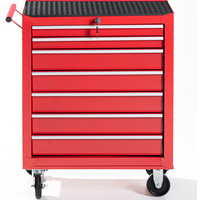 Tech Craft Werkstattwagen, Rot, 7 Schubladen, ca. 62 x 33 x 78 cm von TECH-CRAFT