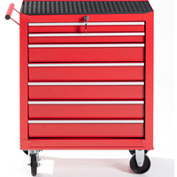 Werkstattwagen, Rot, 7 Schubladen, ca. 62 x 33 x 78 cm von Tech-Craft