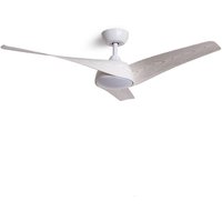 Techbrey - Deckenventilator Lautlos Eubea 132cm DC-Motor Weißes Holz cct Mit Licht, Fernbedienung, Wifi: False von TECHBREY