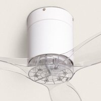Techbrey - Deckenventilator Leise Angistri Weiss 132cm DC-Motor Weiß Ohne Licht, Wandschalter + Fernbedienung, Wifi: False von TECHBREY