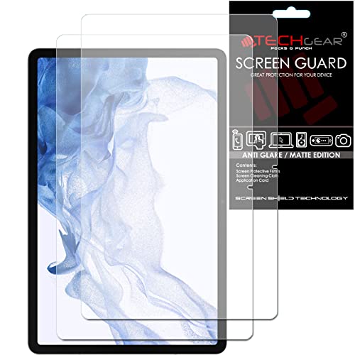 TECHGEAR 2 Stück Anti Glare Matt Displayfolie Kompatibel mit Samsung Galaxy Tab S9 11 Zoll, Matt Displayfolie, Matte Blendschutz Schutz Folie für Samsung Tab S9 2023 (SM-X710 / SM-X716) von TECHGEAR
