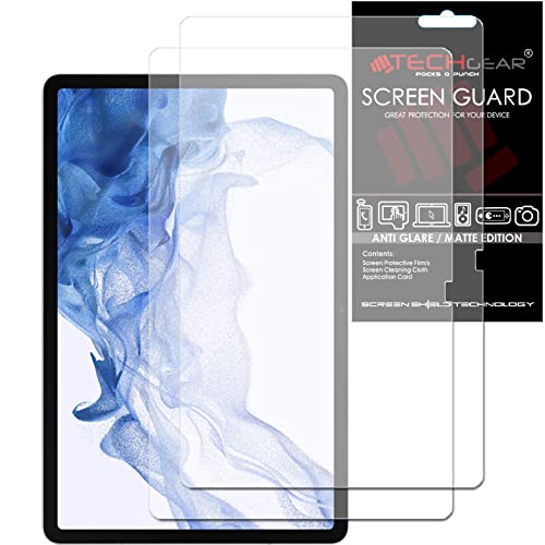 TECHGEAR 2 Stück Anti Glare Matt Displayfolie Kompatibel mit Samsung Galaxy Tab S9 Plus 12,4 Zoll, Matt Displayfolie, Matte Blendschutz Schutz Folie für Samsung Tab S9 Plus 2023 (SM-X810 / SM-X816) von TECHGEAR