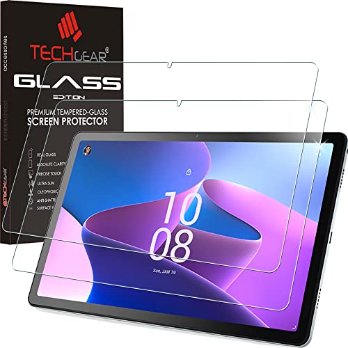 TECHGEAR 2 Stück Glas kompatible mit Lenovo Tab M10 3. Generation 2022 (10.1) TB328 / TB328FU / TB328XU Displayschutzfolie aus gehärtetem Glas [9H Härte] [Crystal Clarity] von TECHGEAR