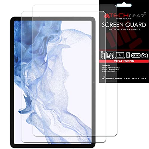 TECHGEAR 2 Stück Schutzfolie für Galaxy Tab S9 11 Zoll (SM-X710 / SM-X716) Screen Protector, Ultra Klare Bildschirmschutz Display Folie Kompatibel mit Samsung Galaxy Tab S9 2023 von TECHGEAR