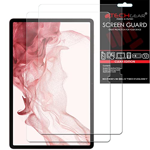 TECHGEAR 2 Stück Schutzfolie für Galaxy Tab S9 Plus 12,4 Zoll (SM-X810 / SM-X816) Screen Protector, Ultra Klare Bildschirmschutz Display Folie Kompatibel mit Samsung Galaxy Tab S9 Plus 2023 von TECHGEAR