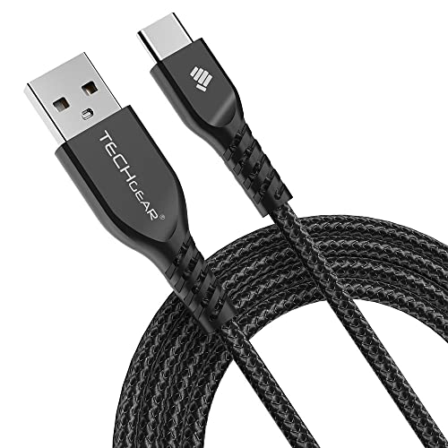 TECHGEAR 2M USB C Kabel USB Typ C Nylon geflochtene Schnur Ladekabel und Synchronisation Kabel für iPad Air 4 10.9" iPad Pro 12.9" und iPad Pro 11" 2021, 2020, 2018 und mehr - 2 Meter von TECHGEAR