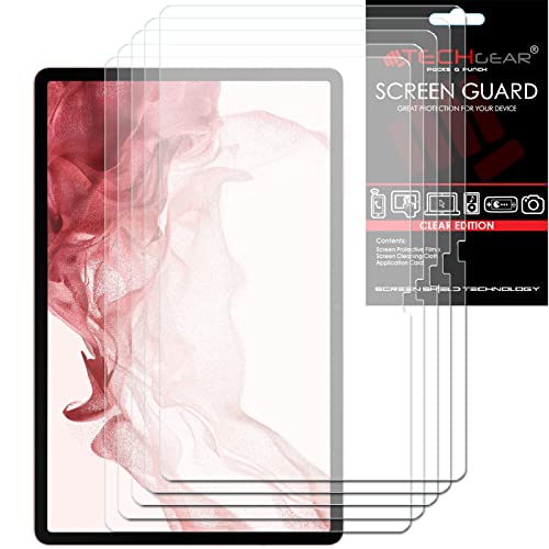 TECHGEAR 5 Stück Schutzfolie für Galaxy Tab S9 Plus 12,4 Zoll (SM-X810 / SM-X816) Screen Protector, Ultra Klare Bildschirmschutz Display Folie Kompatibel mit Samsung Galaxy Tab S9 Plus 2023 von TECHGEAR
