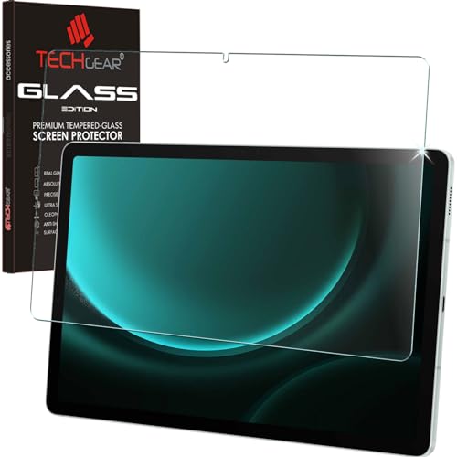 TECHGEAR Galaxy Tab S9 FE Plus 12,4 Zoll Glas Edition (SM-X610 / SM-X616) Displayschutzfolie aus gehärtetem Glas [9H Härte] [HD-Klarheit] [kratzfest] [blasenfrei] für Samsung Galaxy Tab S9 FE+ 2023 von TECHGEAR