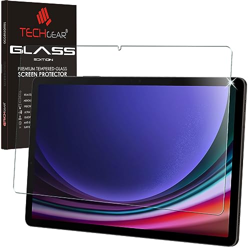 TECHGEAR Glas Galaxy Tab S9 Plus 12,4 Zoll (SM-X810 / SM-X816) Glas, Displayschutzfolie aus gehärtetem Glas [9H Härte] [Crystal Clarity] kompatible mit Samsung Galaxy Tab S9 Plus 2023 von TECHGEAR