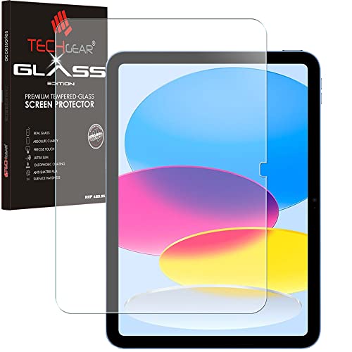 TECHGEAR Matt Glas iPad 10 (10,9 Zoll) Matte Blendschutz Glas Auflage, Original gehärtetes Glas Folie Displayschutzfolie kompatibel mit Apple iPad 10.9 2022 10. Generation Neuste Modell Schutzfolie von TECHGEAR
