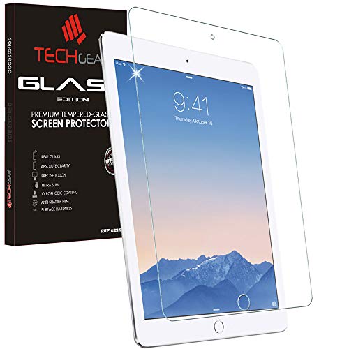 TECHGEAR Schutzfolie kompatibel mit iPad Air 2 (9,7) - Schutzfolie Glas Anti-Kratzer Schutzabdeckung kompatibel mit iPad Air 2 (9,7 zoll) Gen von TECHGEAR