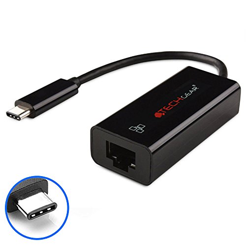 TECHGEAR USB 3.1 Typ C (Stecker) auf RJ45 (Buchse) Gigabit Ethernet LAN-Netzwerkadapter – für USB Typ C-Geräte, einschließlich des neuen MacBook, ChromeBook Pixel und mehr – schwarz TECHGEAR USB 3.1 Typ C (Stecker) auf RJ45 (Buchse) Gigabit Ethernet LAN-Netzwerkadapter – für USB Typ C-Geräte, einschließlich des neuen MacBook, ChromeBook Pixel und mehr – schwarz von TECHGEAR