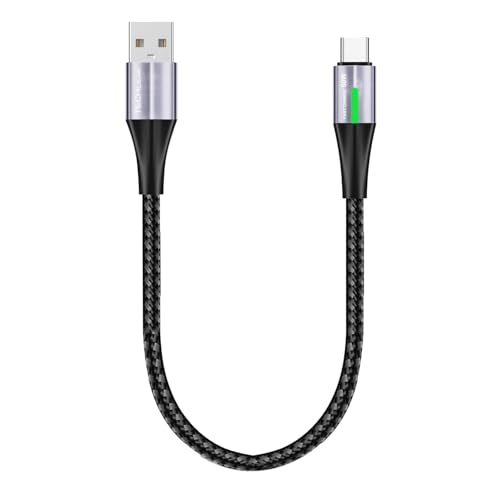 TECHGEAR USB-C-Ladekabel, 60 W, 0,3 m, 3 A, Typ C, Schnellladung, geflochten, USB A auf USB-C LED-Lichtanzeige, Handy-Ladekabel für iPad 2024, iPhone 16/15 Pro, S25 S24 Ultra, Pixel 9, PS5, Switch usw TECHGEAR USB-C-Ladekabel, 60 W, 0,3 m, 3 A, Typ C, Schnellladung, geflochten, USB A auf USB-C LED-Lichtanzeige, Handy-Ladekabel für iPad 2024, iPhone 16/15 Pro, S25 S24 Ultra, Pixel 9, PS5, Switch usw von TECHGEAR